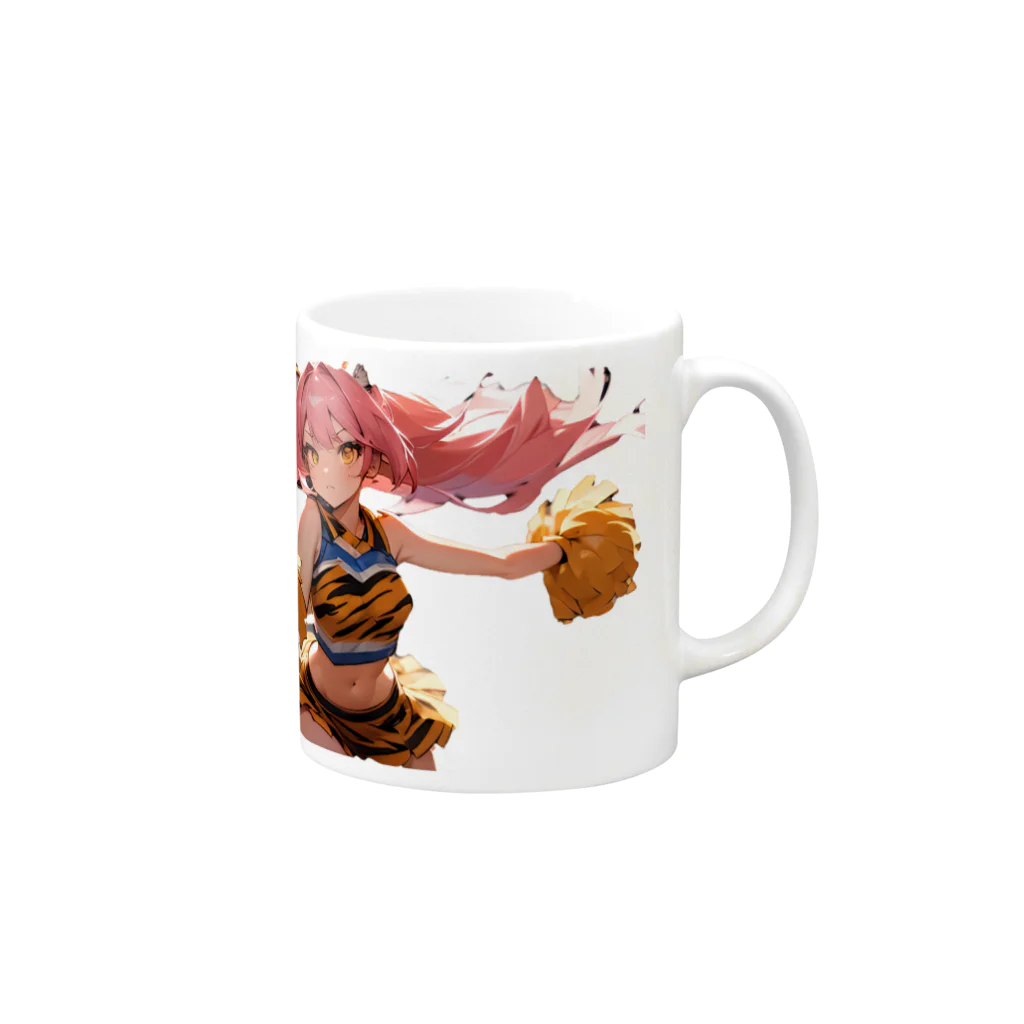 yu_uyふろんてぃあのTORA GIRLS Mug :right side of the handle