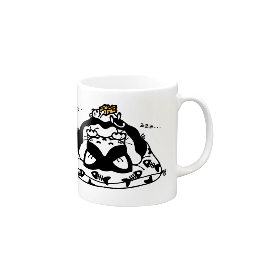 yuccoloのお眠り猫 Mug :right side of the handle