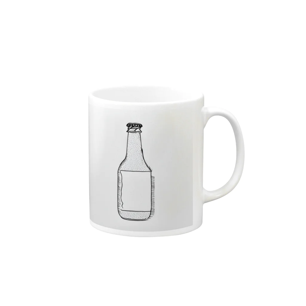 ヲシラリカの瓶　シンプル Mug :right side of the handle