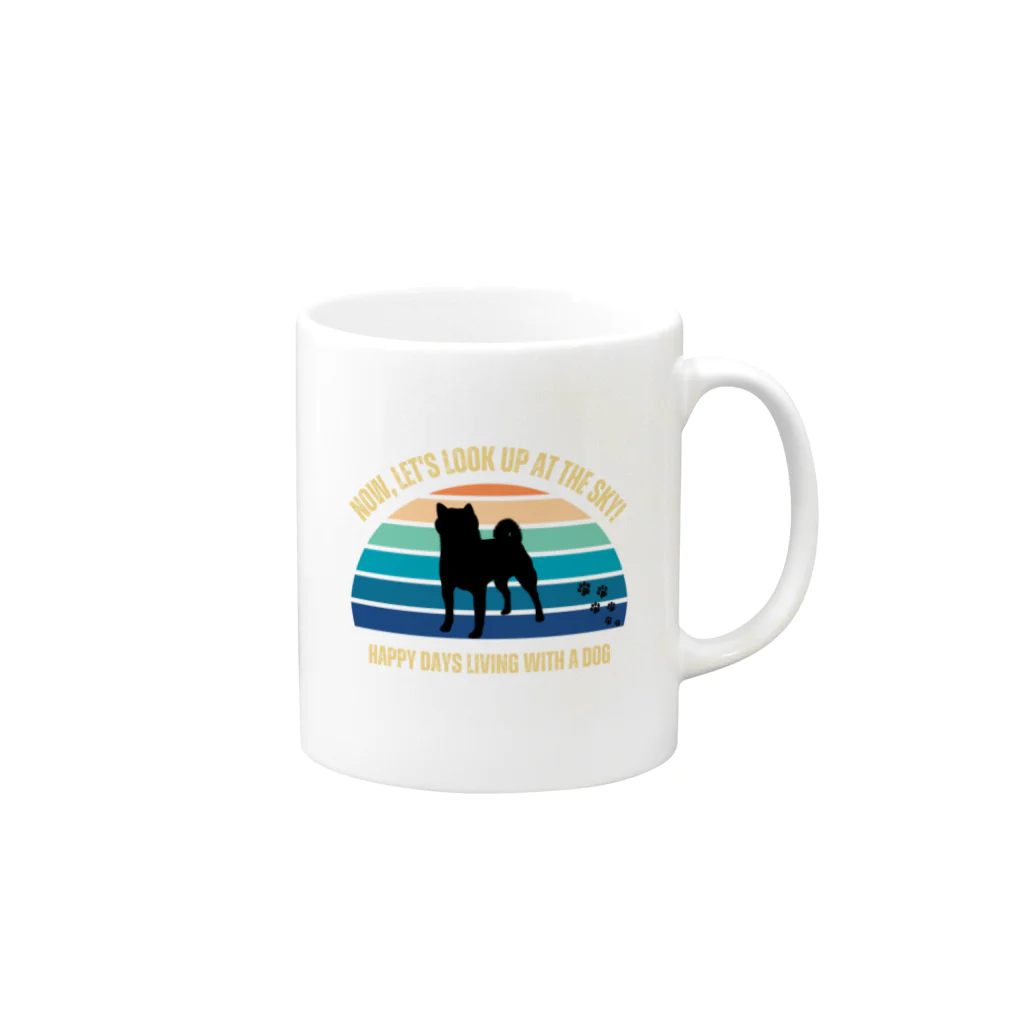 dreamy-designのわんちゃん　柴犬 Mug :right side of the handle