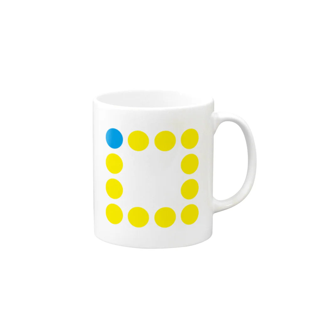 〇△□のお店のシンプルドットデザインシリーズ12 Mug :right side of the handle