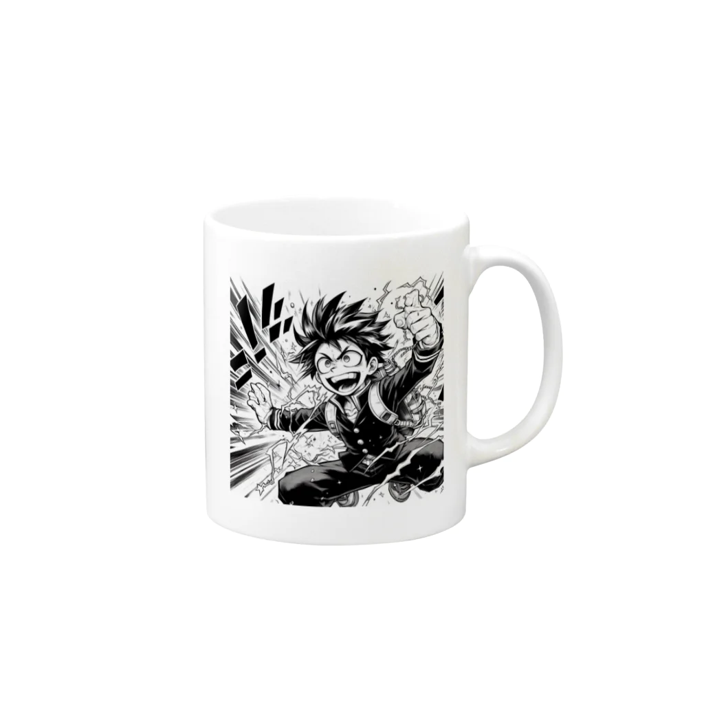 アミュペンの活気溢れる男の子 Mug :right side of the handle