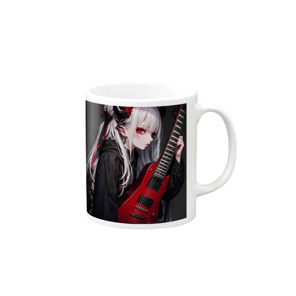 ハルリボン猫の血のギタリスト Mug :right side of the handle