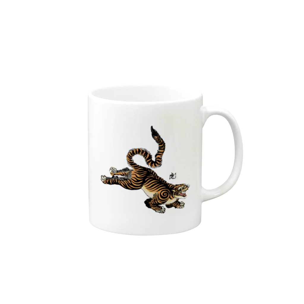 goat manのTORA  Mug :right side of the handle