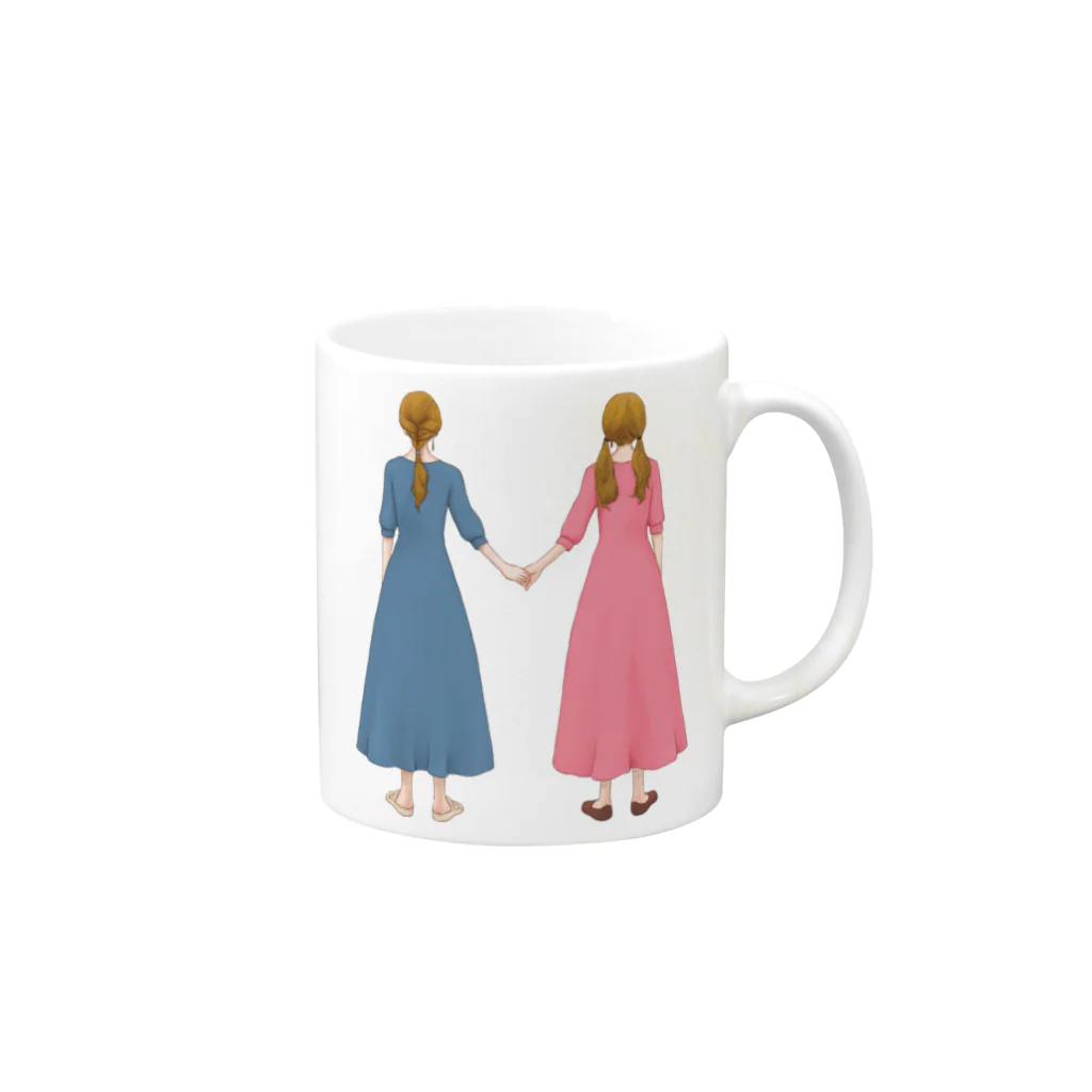 toshimaruのside by side Mug :right side of the handle