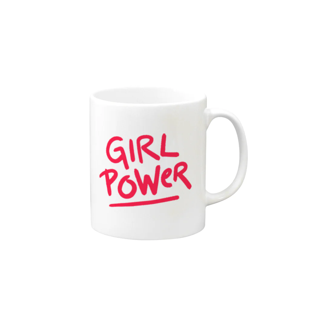 あい・まい・みぃのGirl Power-女性の力、女性の権力を意味する言葉 マグカップの取っ手の右面