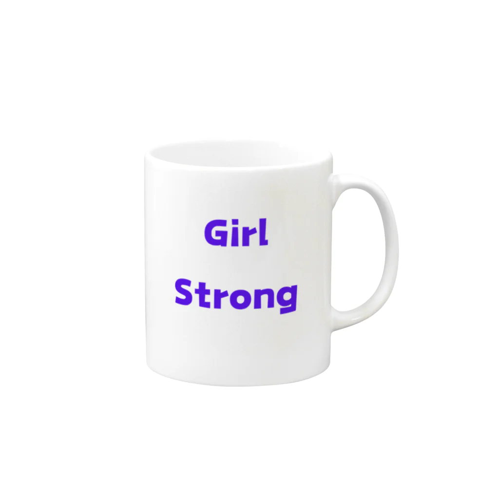あい・まい・みぃのGirl Strong-強い女性を表す言葉 Mug :right side of the handle
