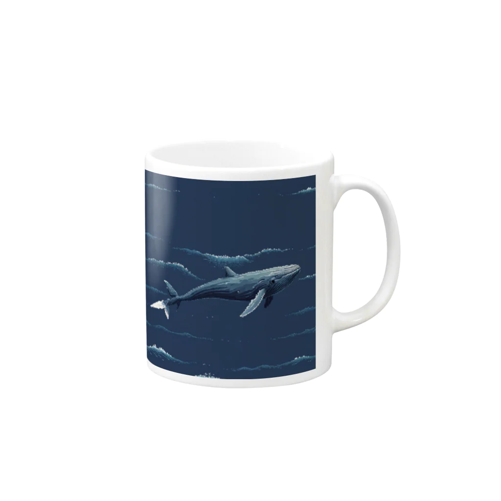 asuto_20のドット絵クジラ Mug :right side of the handle