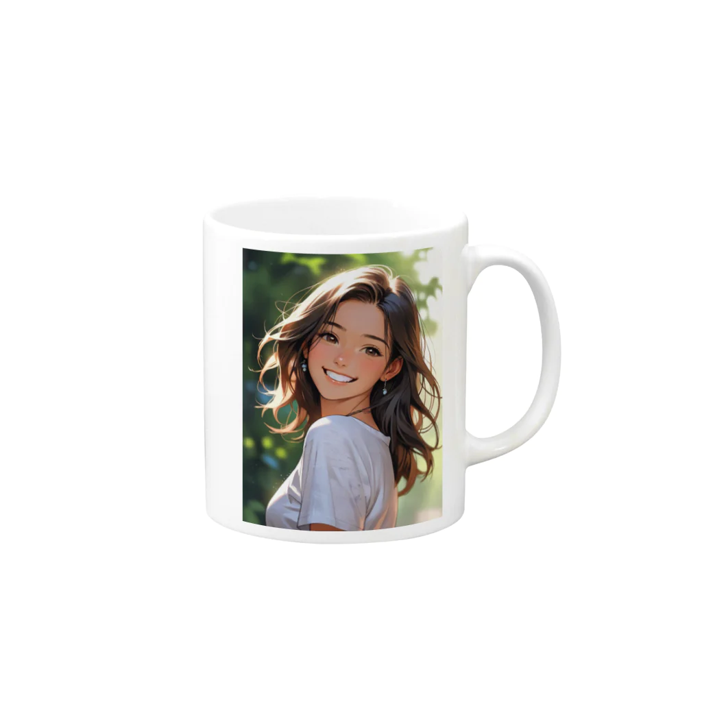 ZZRR12の朝から笑顔 Mug :right side of the handle