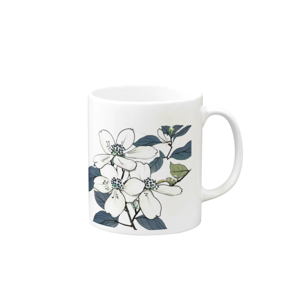 RetrowaveFlowerのRetrowaveFlower-ハナミズキ- Mug :right side of the handle