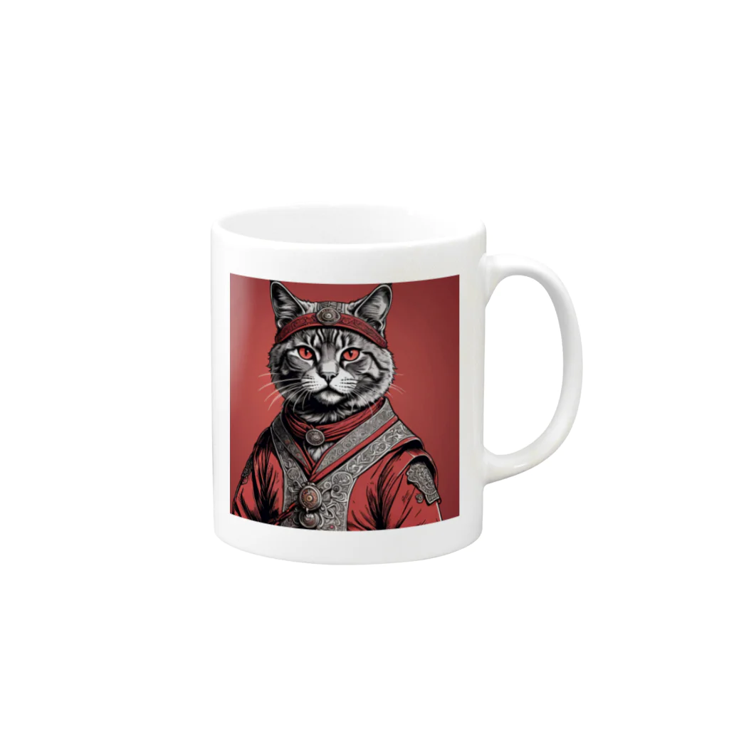 hogarakuの縄文猫 Mug :right side of the handle