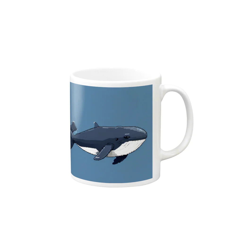 asuto_20のドット絵のクジラもどき Mug :right side of the handle