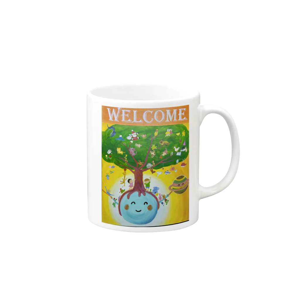 yoko-art-121のwelcome Mug :right side of the handle