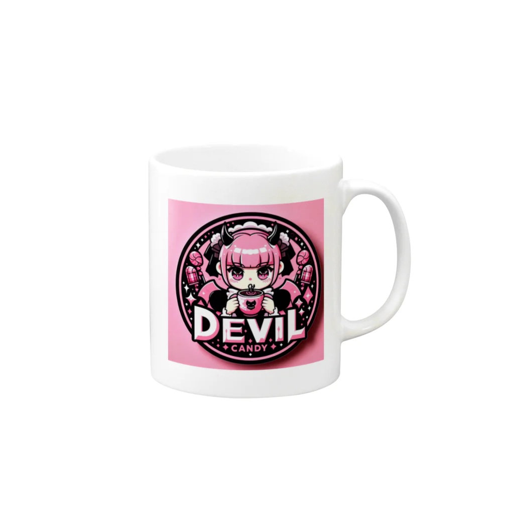 悪魔キャンディの悪魔キャンディ Mug :right side of the handle