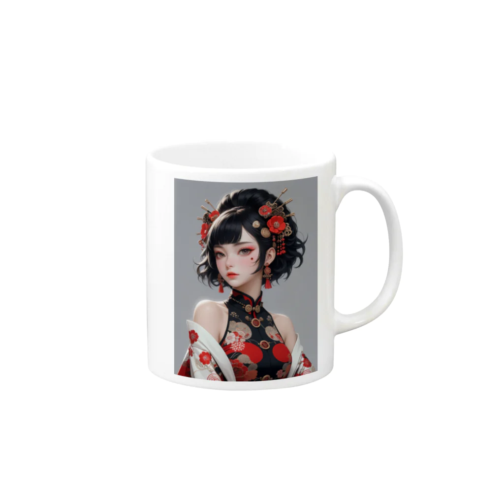 PiNK+18COMiCSの花魁_00001 Mug :right side of the handle