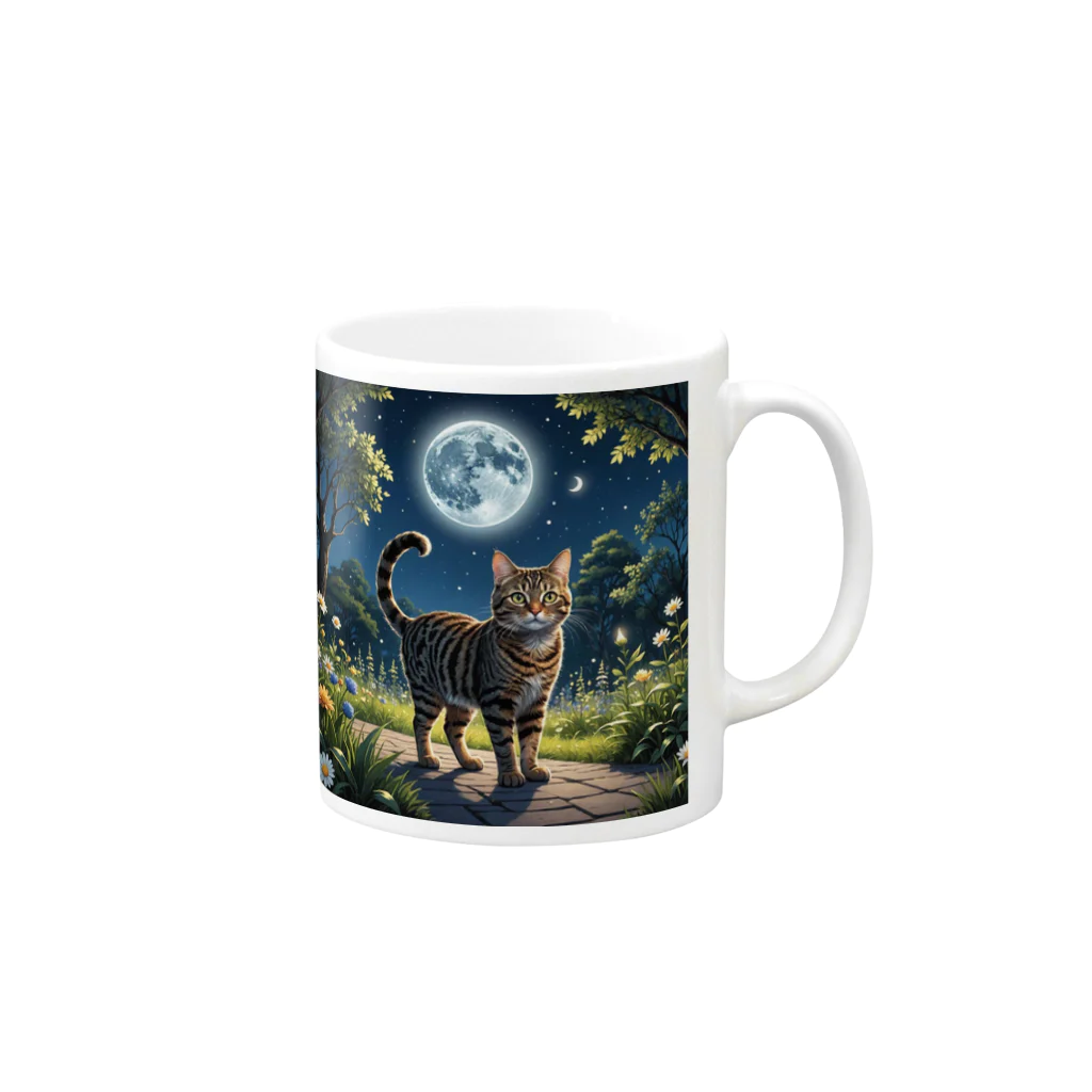 Enchanted Charm EmporiumのMoonbeam Kitty ("ムーンビームキティ") Mug :right side of the handle