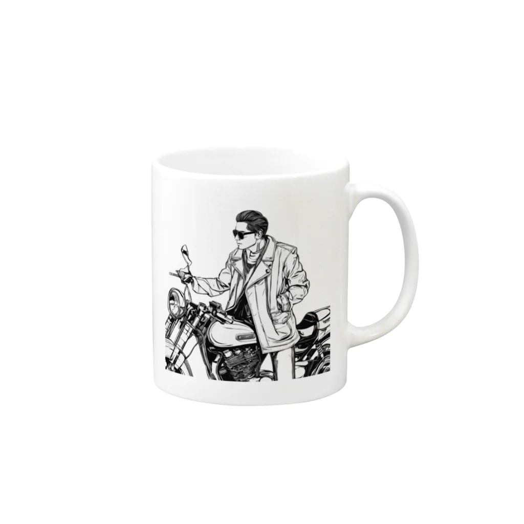 Minimal Museのライダーズ・エレガンス Mug :right side of the handle