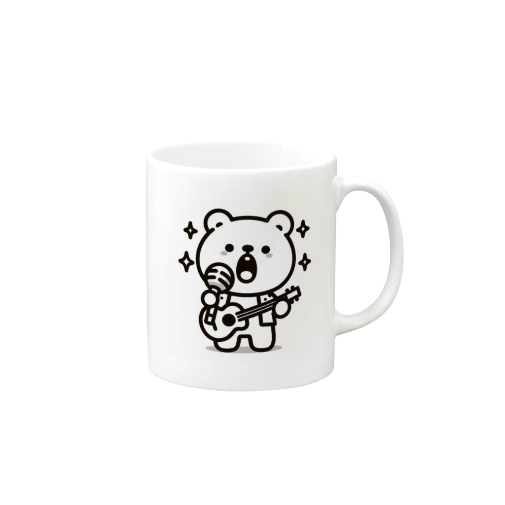 kumainchouの熱唱　くま Mug :right side of the handle
