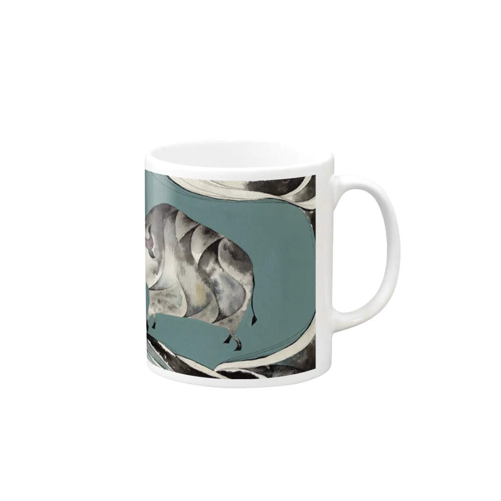 Pupik_SankinのTaurus mug マグカップの取っ手の右面