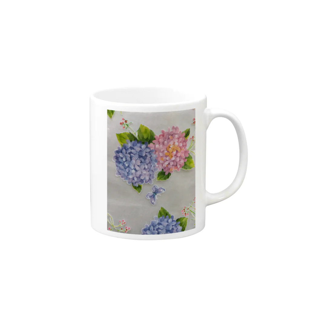 yurisacinの紫陽花 Mug :right side of the handle