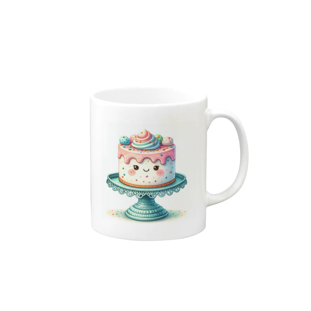 カノンとアヤネの可愛いケーキちゃん Mug :right side of the handle