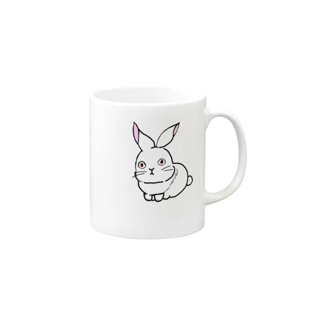 yuki_mayのKIDS RABBIT_1 マグカップの取っ手の右面