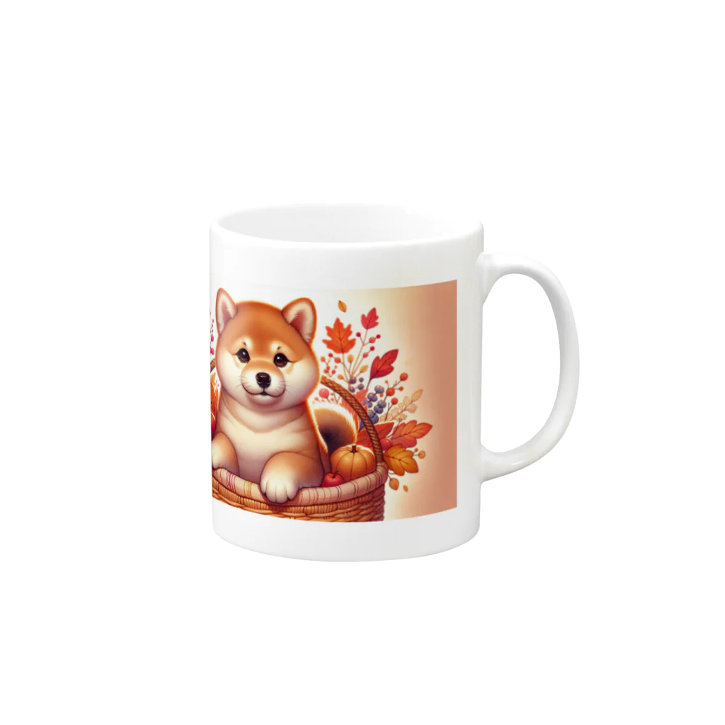 TKG3150の可愛い柴犬 Mug :right side of the handle