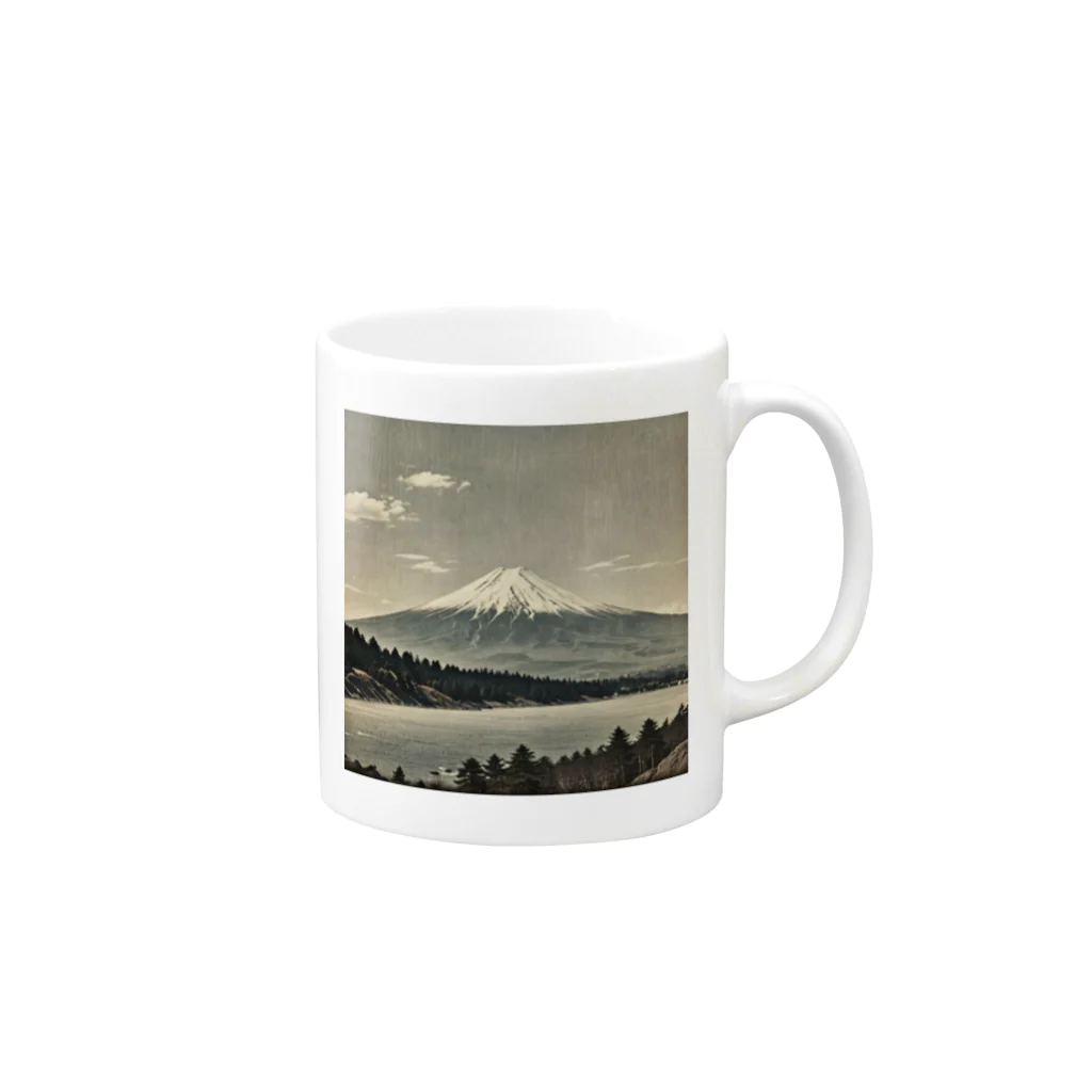 Kaz_Alter777の古風な富士山 Mug :right side of the handle