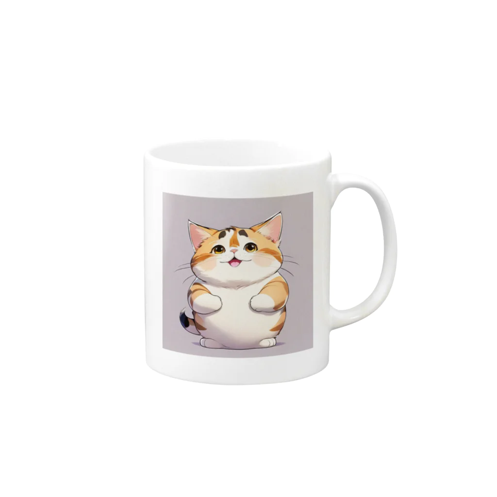 hide4591の太っちょ猫ボチャ！ Mug :right side of the handle