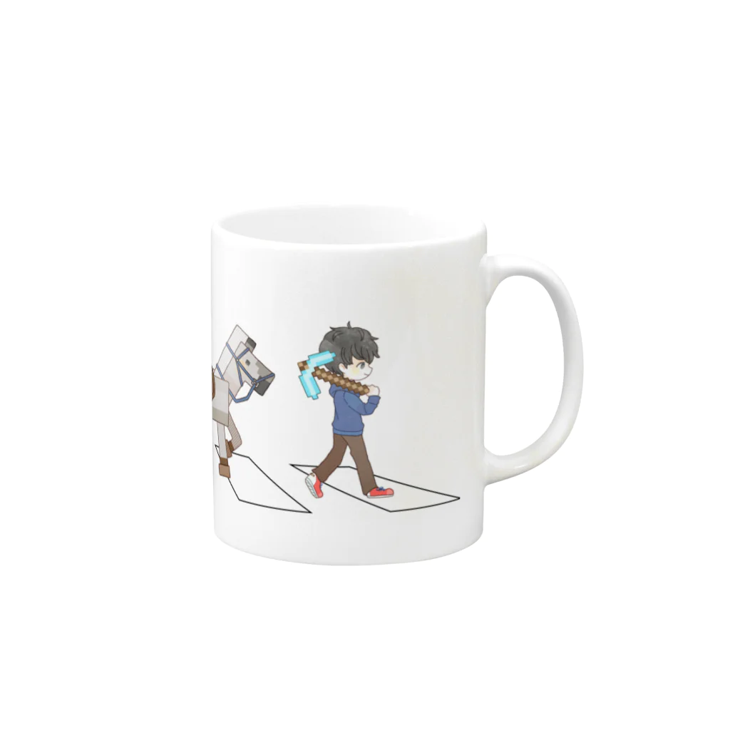 けいぽんのオフィシャルグッズストアのけいぽんクラフト マグカップ（Abbey Road風） Mug :right side of the handle