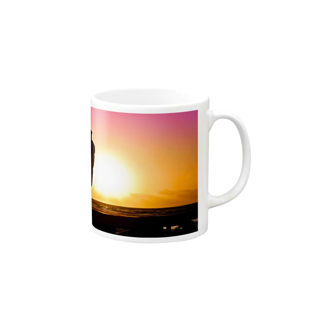 namidamakiの夕日 Mug :right side of the handle