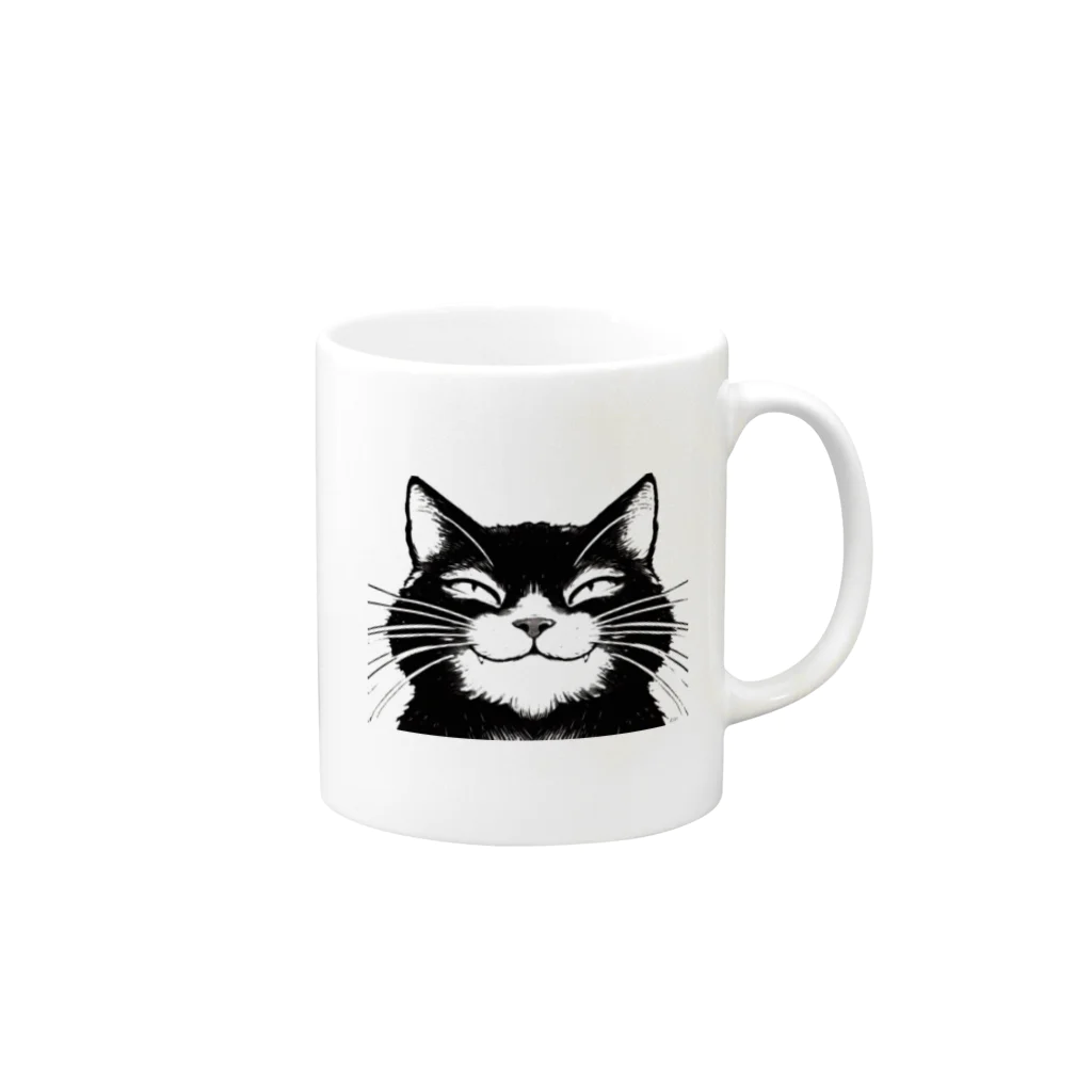 lblのしてやったり！！の顔した猫 Mug :right side of the handle