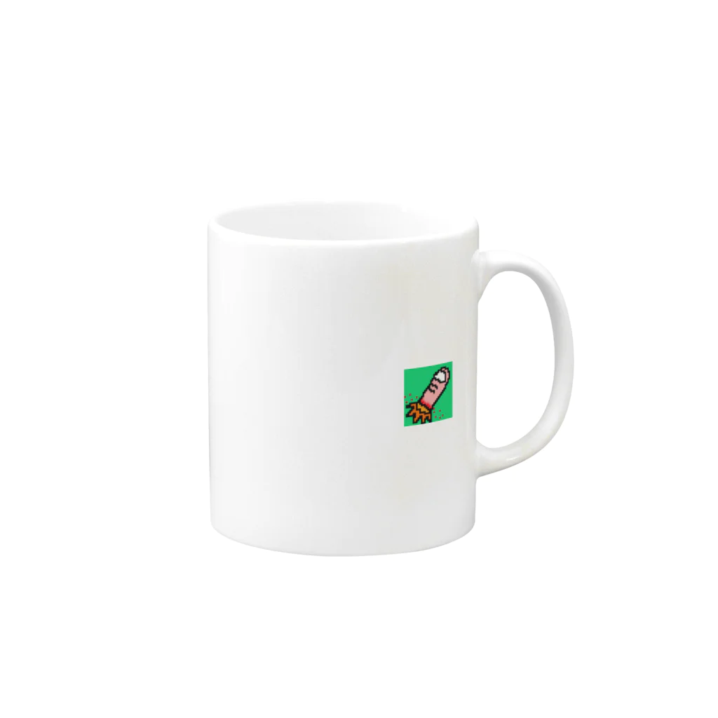 T_LOWの指ロケット Mug :right side of the handle