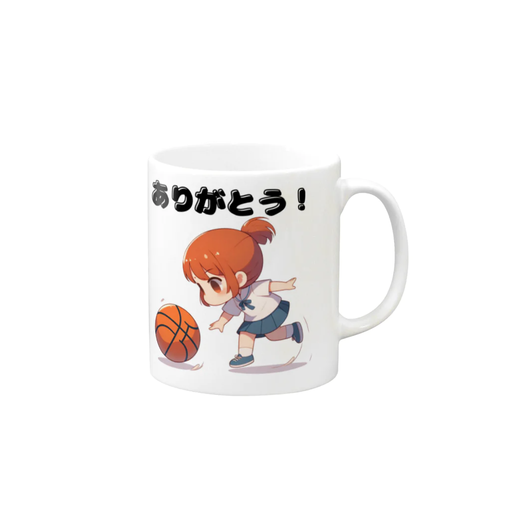 チェリモヤのガールズ バスケット 01 Mug :right side of the handle