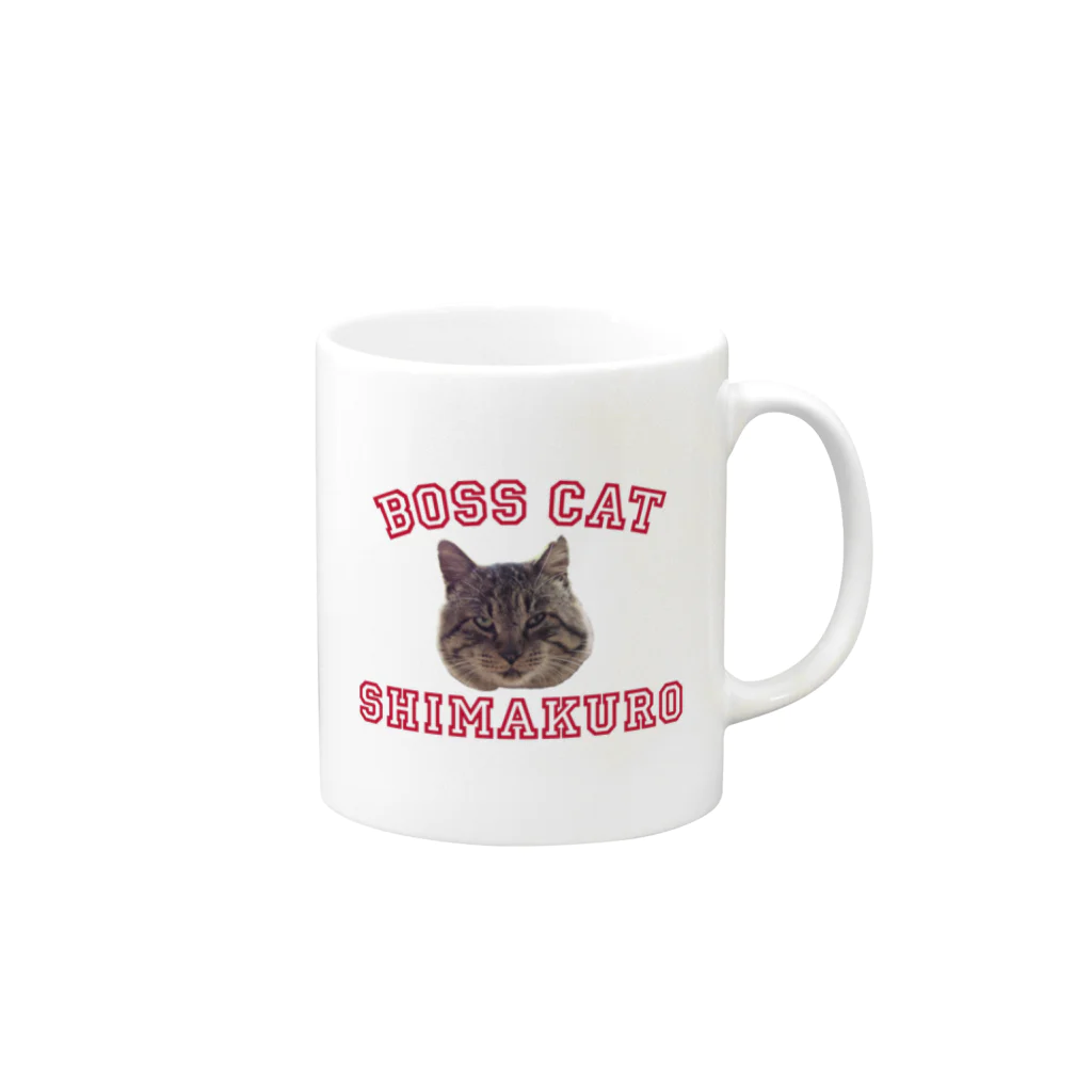 Twelve Catsのボス猫しまくろう Mug :right side of the handle