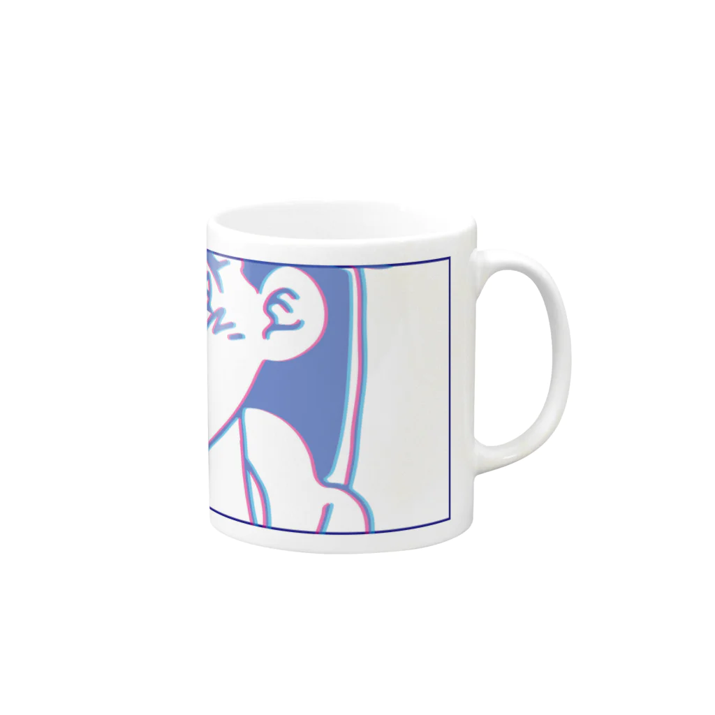 ヨナハアヤの90年代ちゃん Mug :right side of the handle