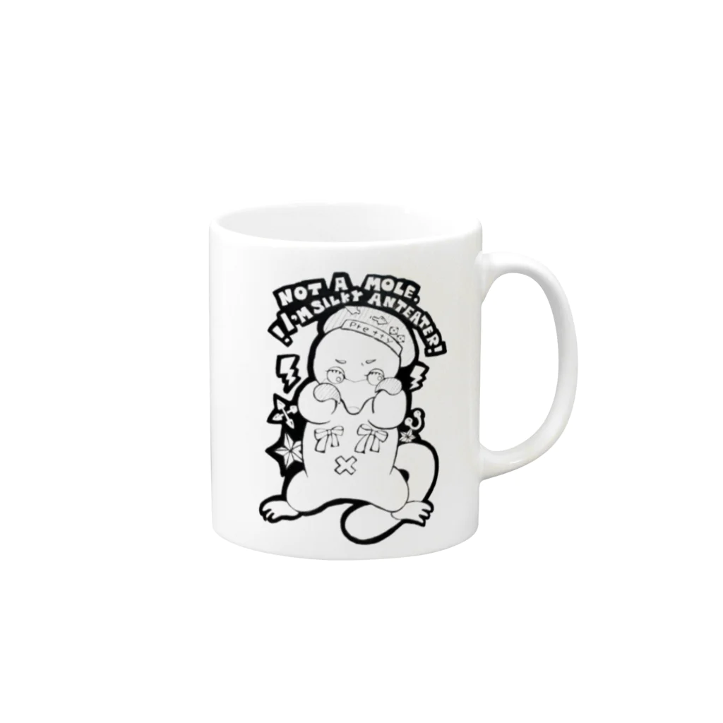 Dr.TeeTeeのI'm ヒメアリクイ Mug :right side of the handle