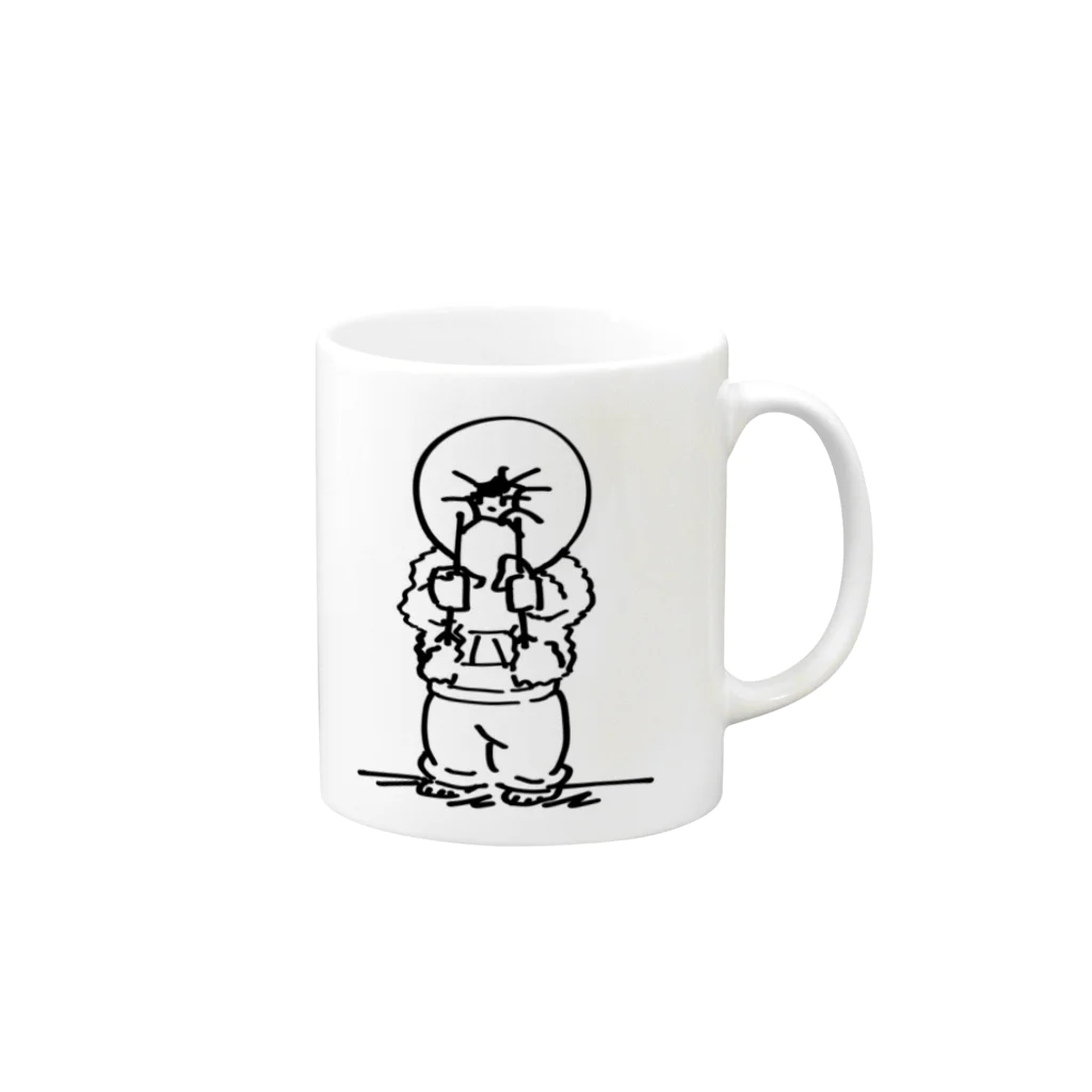 Tym'sのパーカーの紐締めすぎ君 Mug :right side of the handle