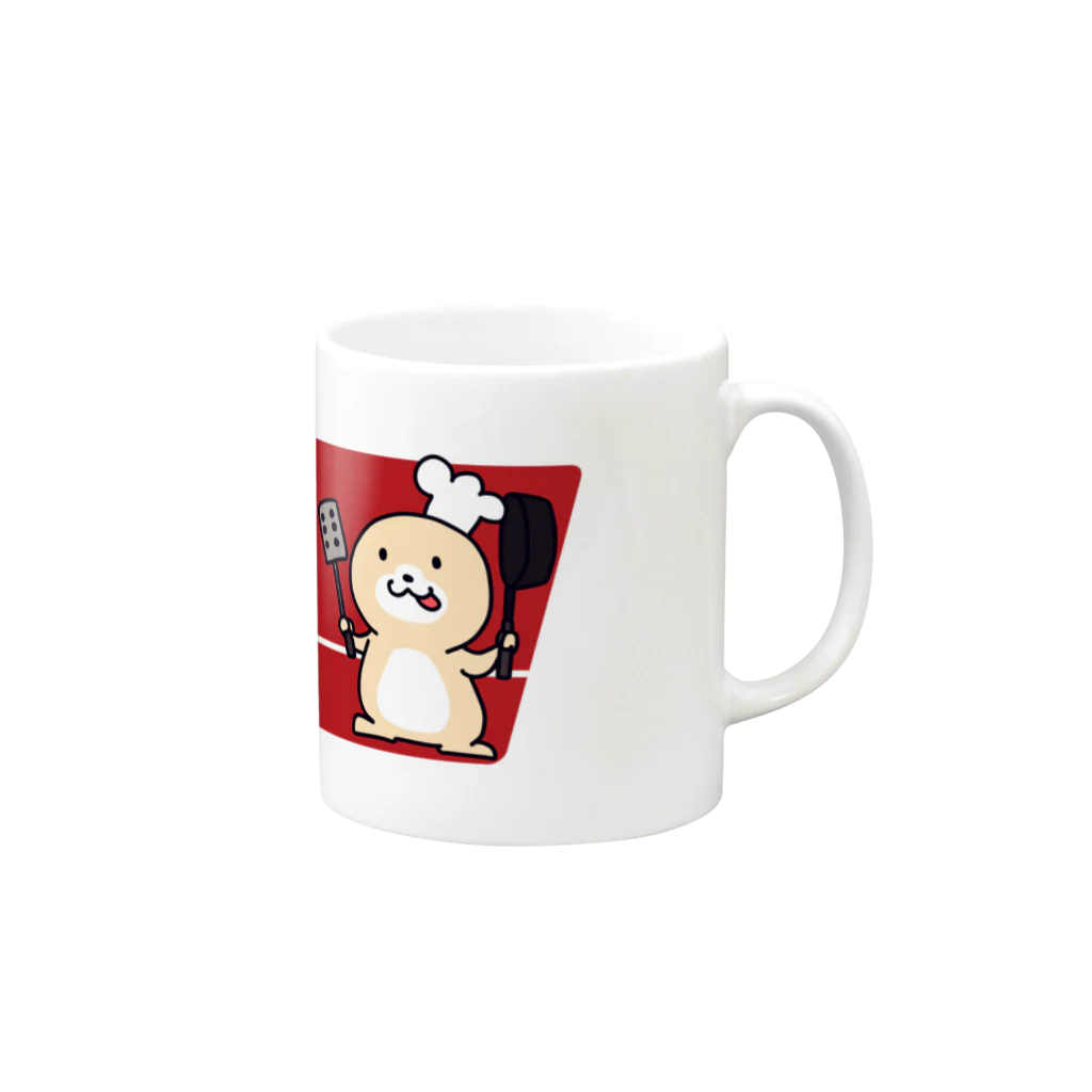 むくむく工房のMUKU'S DINER Mug :right side of the handle