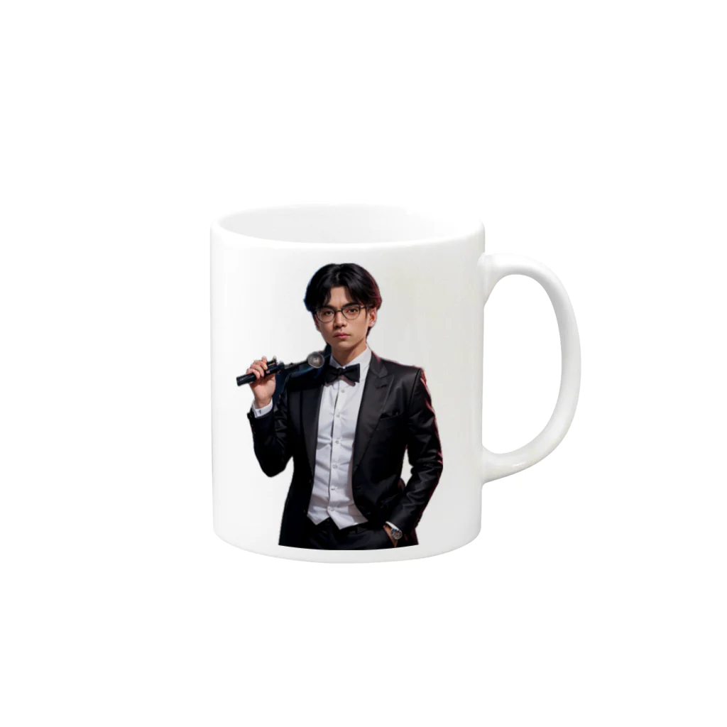 オリジナルグッズショップ KIJITORAの名探偵 Mug :right side of the handle