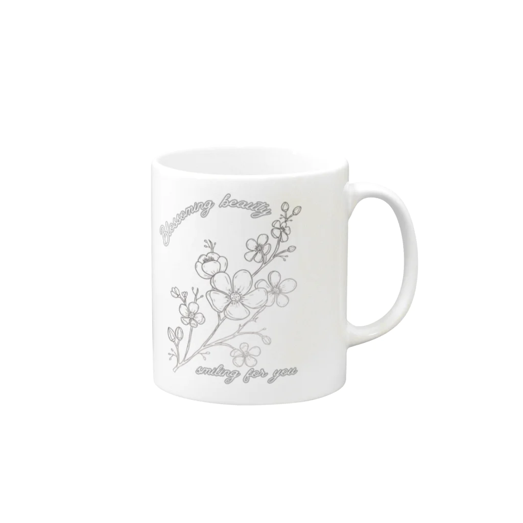 Kotoha-shopの桜の花言葉 Mug :right side of the handle