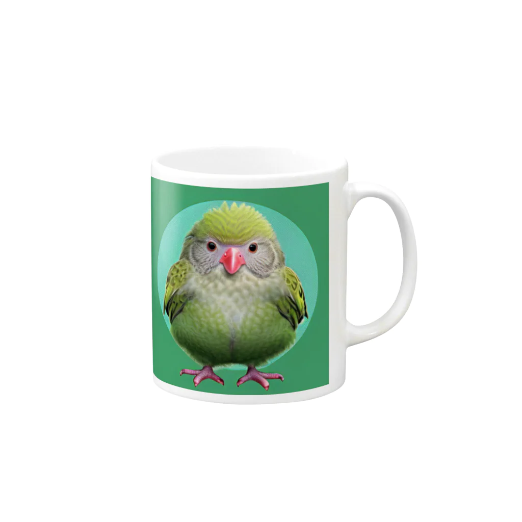 ３の字屋のカカポグッズ Mug :right side of the handle