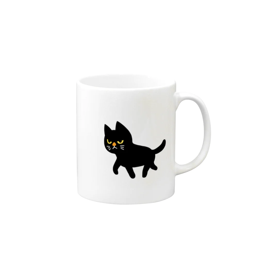 宇野のお店の黒猫ちゃん Mug :right side of the handle