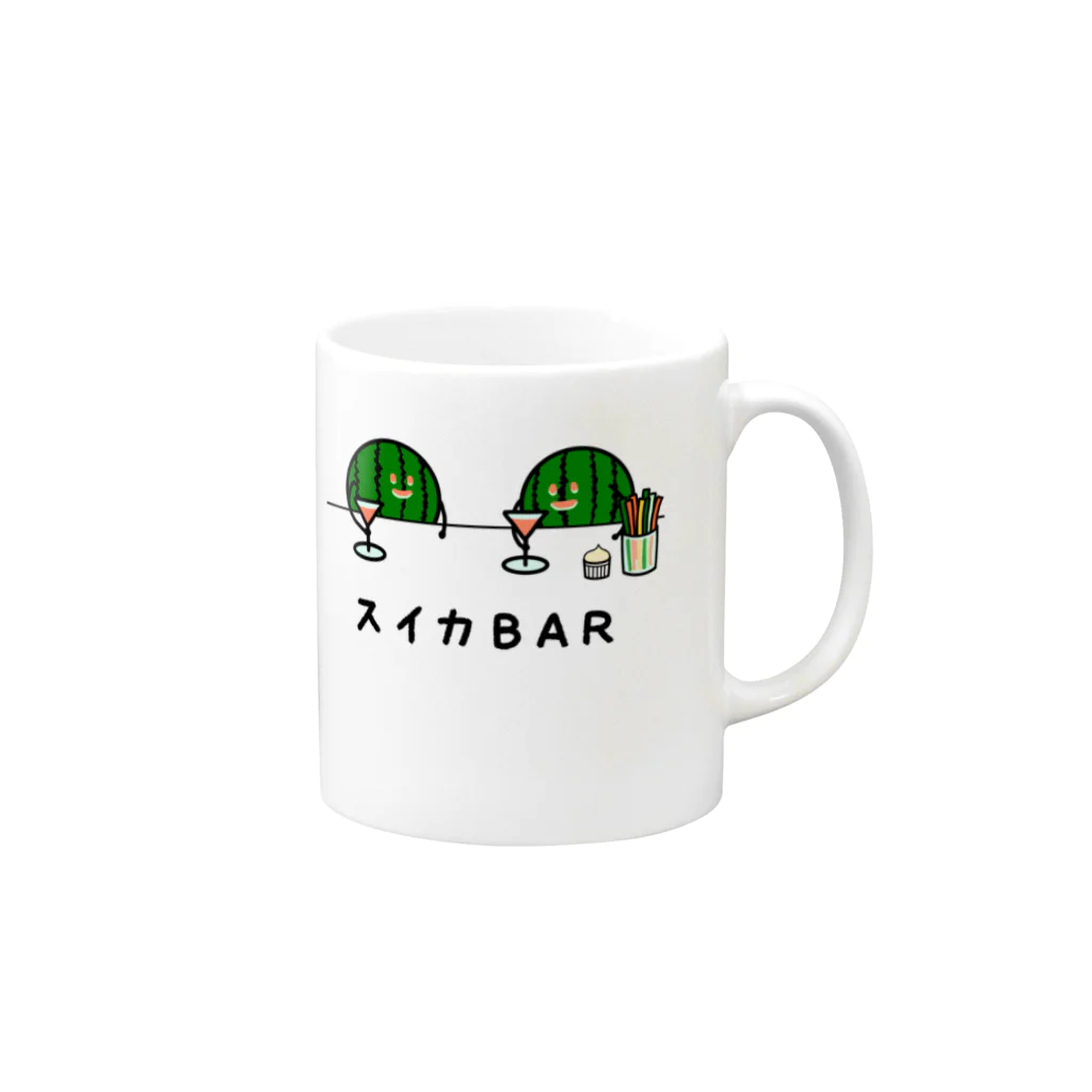 Mrs.Bean/ミセスビーンのスイカBAR Mug :right side of the handle