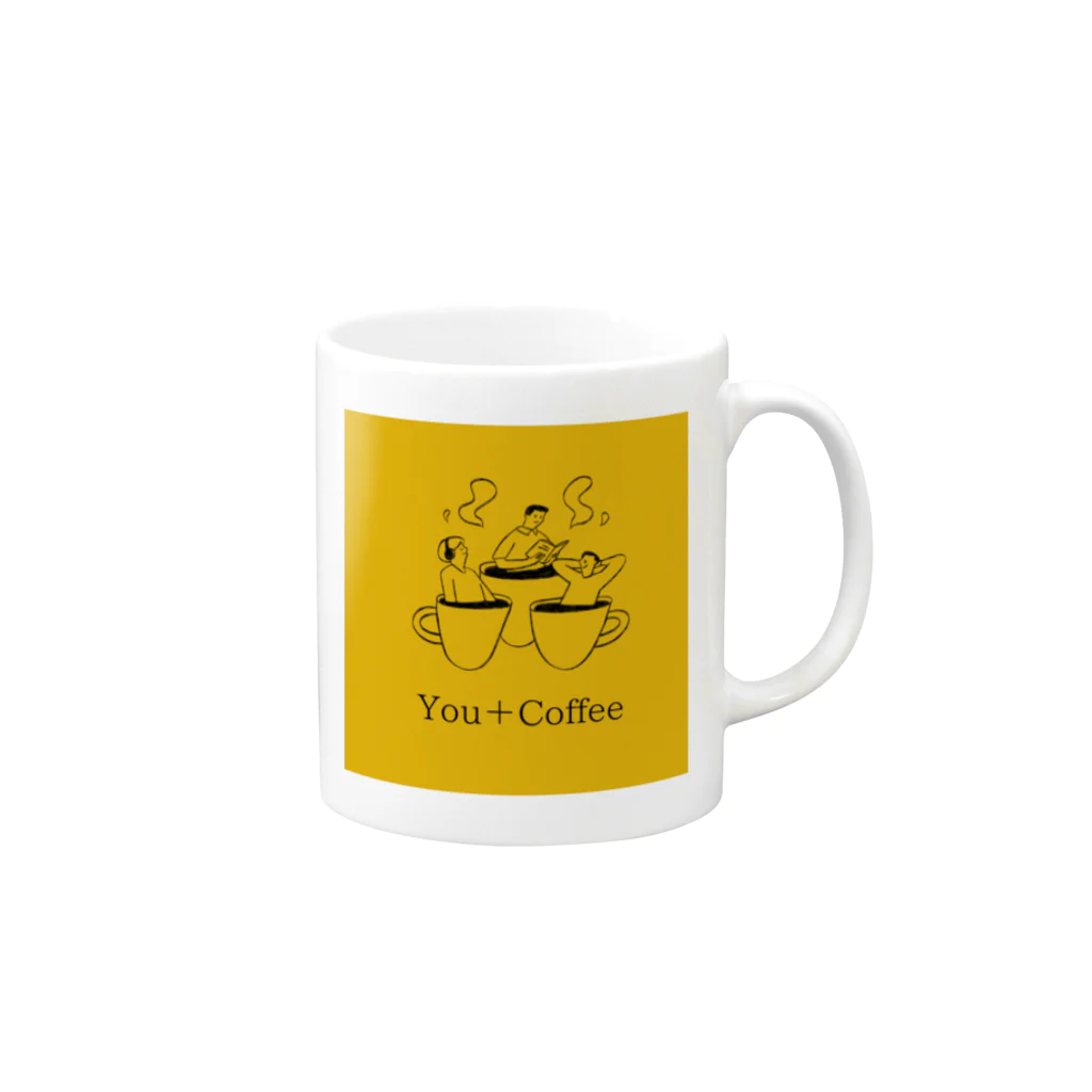 You+Coffeeの幸せ時間マグ マグカップの取っ手の右面