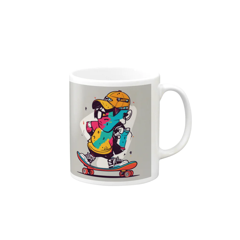 TM Designersのスケ坊や Mug :right side of the handle