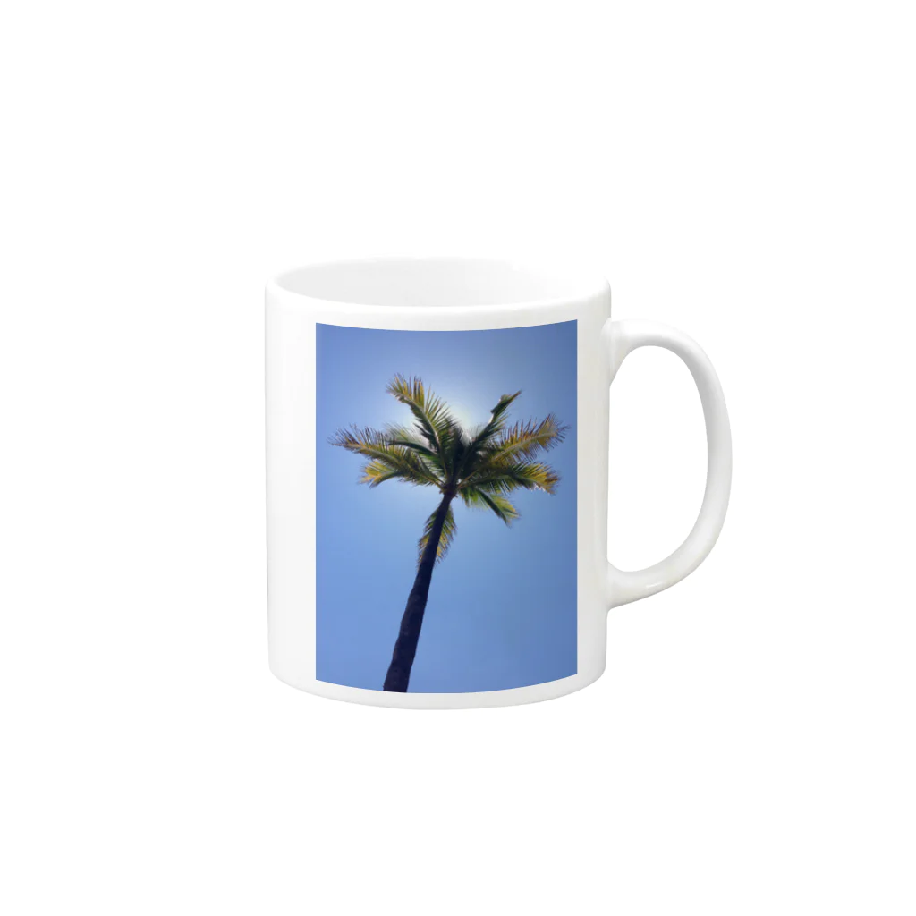 tropicasuzuriの椰子の木 南国の夏 マグカップの取っ手の右面