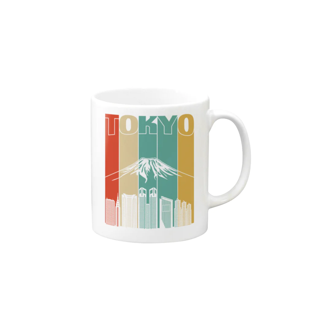 Stylo Tee Shopの東京と富士山 Mug :right side of the handle