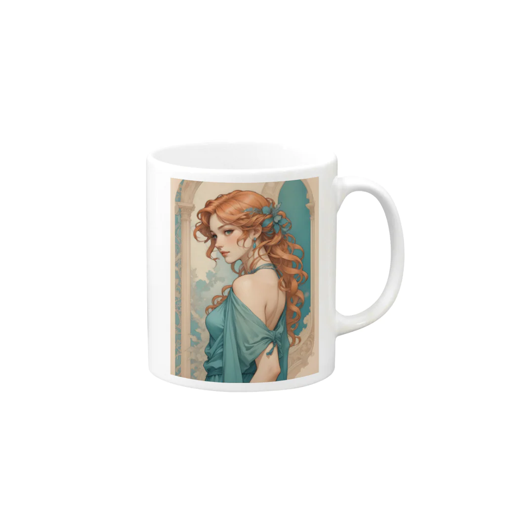 AI Fantasy Art Shopのempress3 Mug :right side of the handle