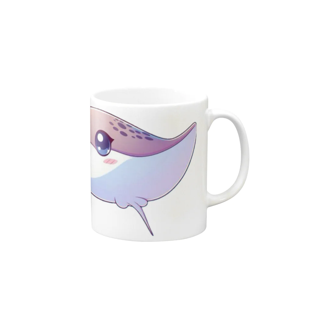 パパリスのまるまるエイちゃん② Mug :right side of the handle